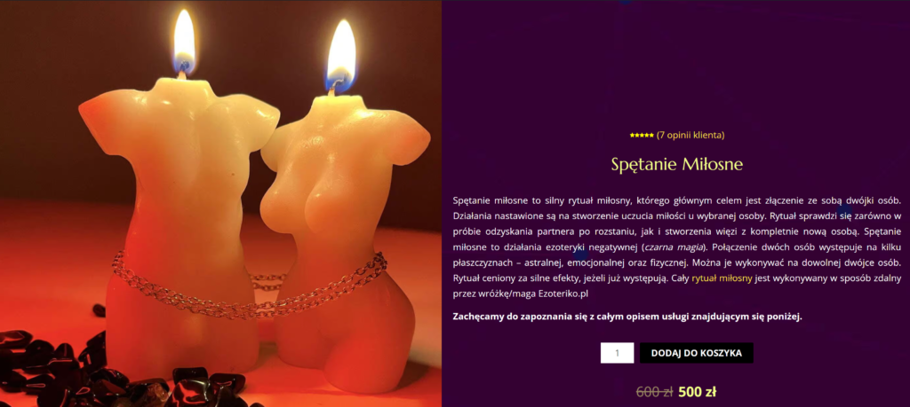 spętanie miłosne - objawy - rytuał miłosny