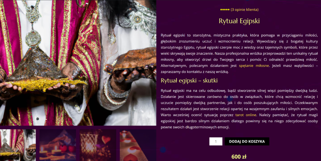 rytuał egipski - ezoteriko