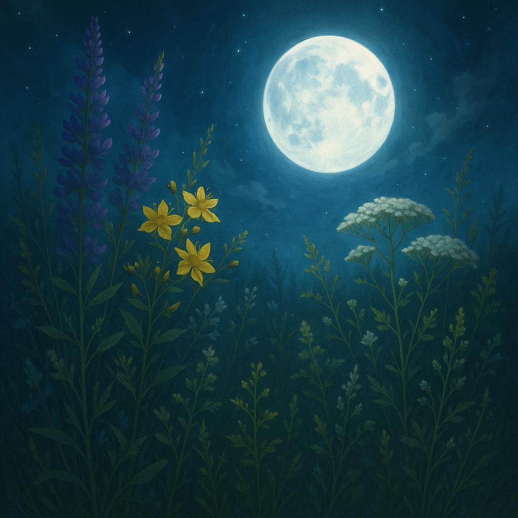 zioła a znaki zodiaku - pełnia księżyca